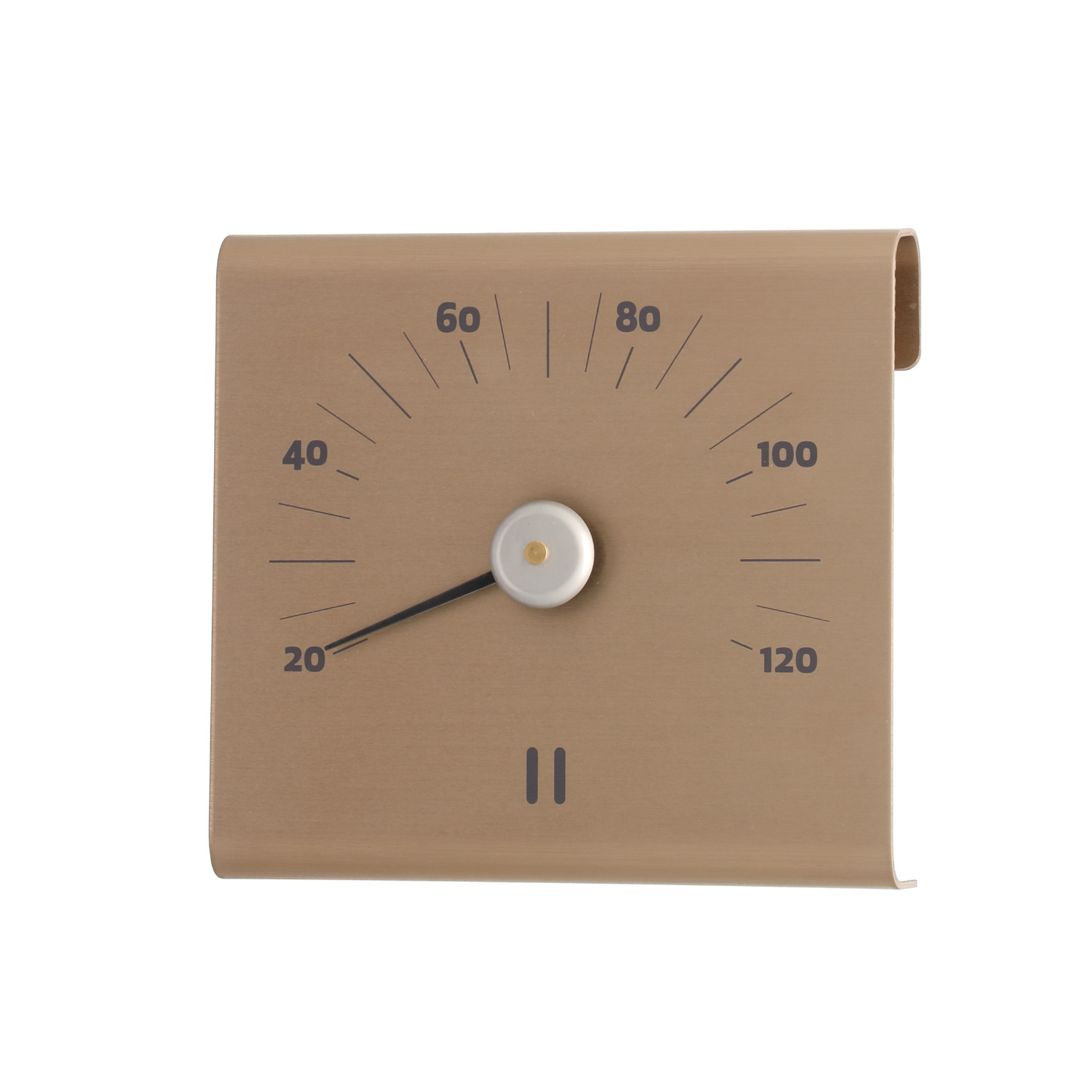 Sauna Thermometer Alu eckig