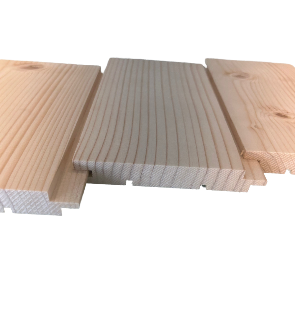 Profilholz für Saunabau in Fichtenholz 16 x 118