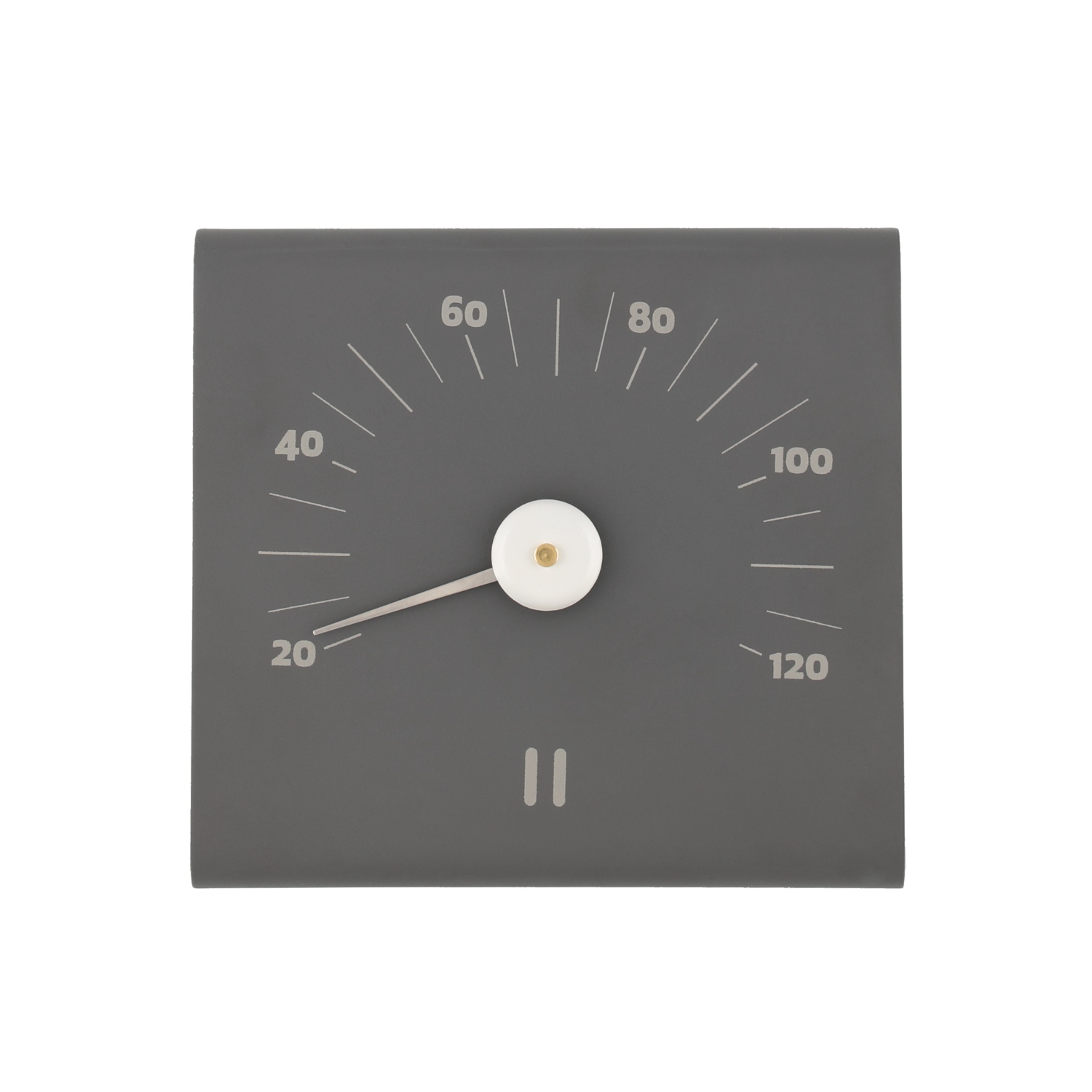 Sauna Thermometer Alu eckig