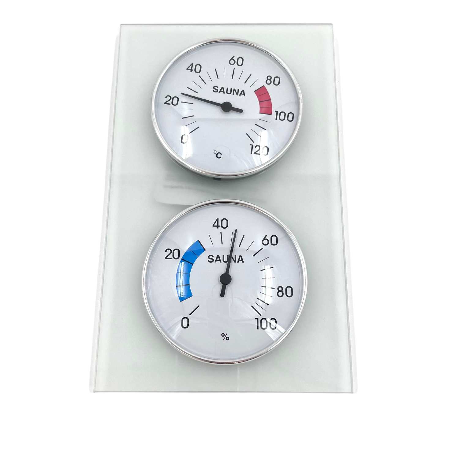 Sauna Thermo Hygrometer Glas doppelt 