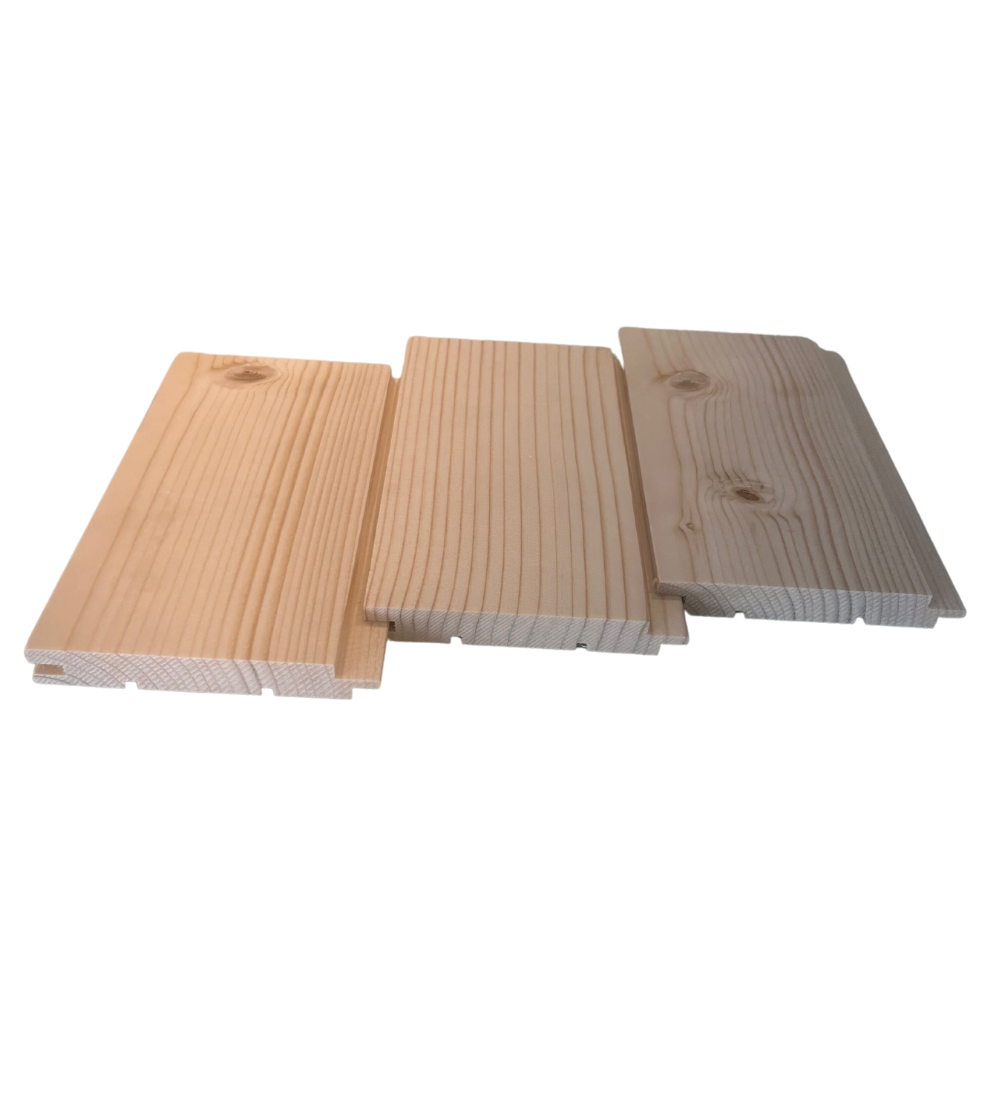 Profilholz für Saunabau in Fichtenholz 16 x 118