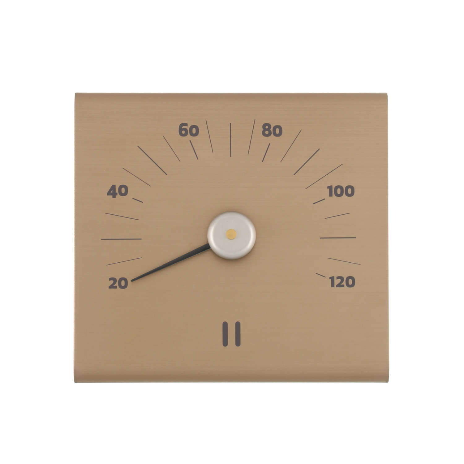 Sauna Thermometer Alu eckig